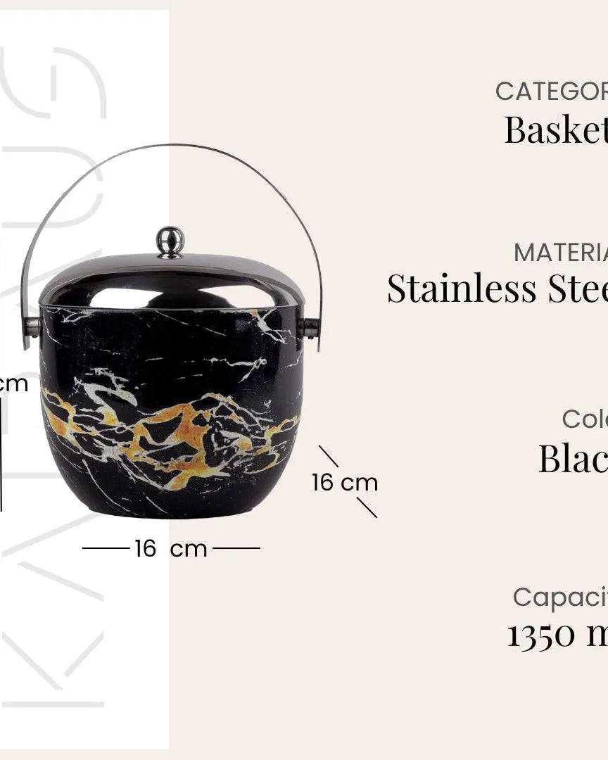 Premium Steel Ice Bucket with Modern and Minimalist Design