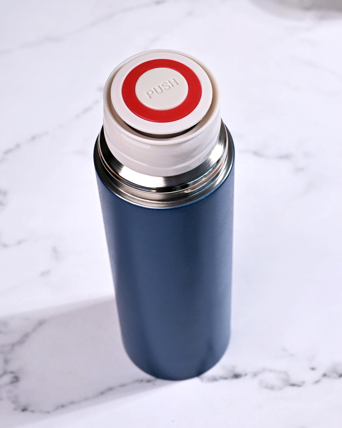 Stylish blue insulated thermos flask set for everyday use