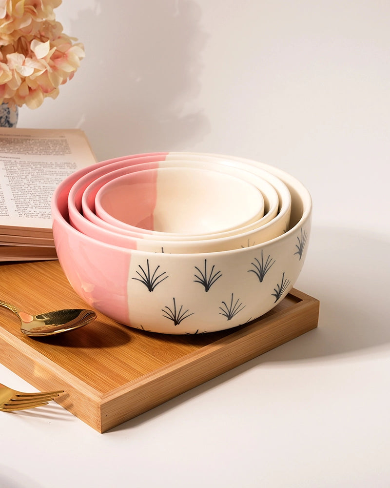 Premium blush pink bowl set of 4