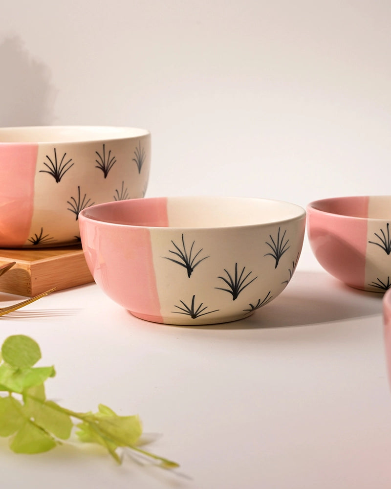 Blush pink decorative bowls set of 4