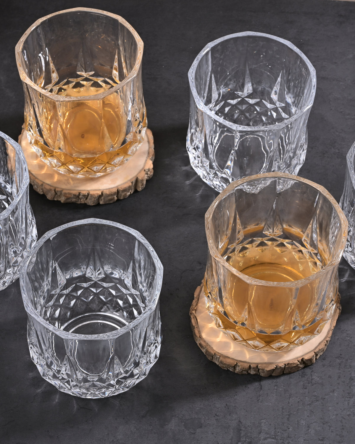 Premium clear drinking glasses set of 6 for everyday use