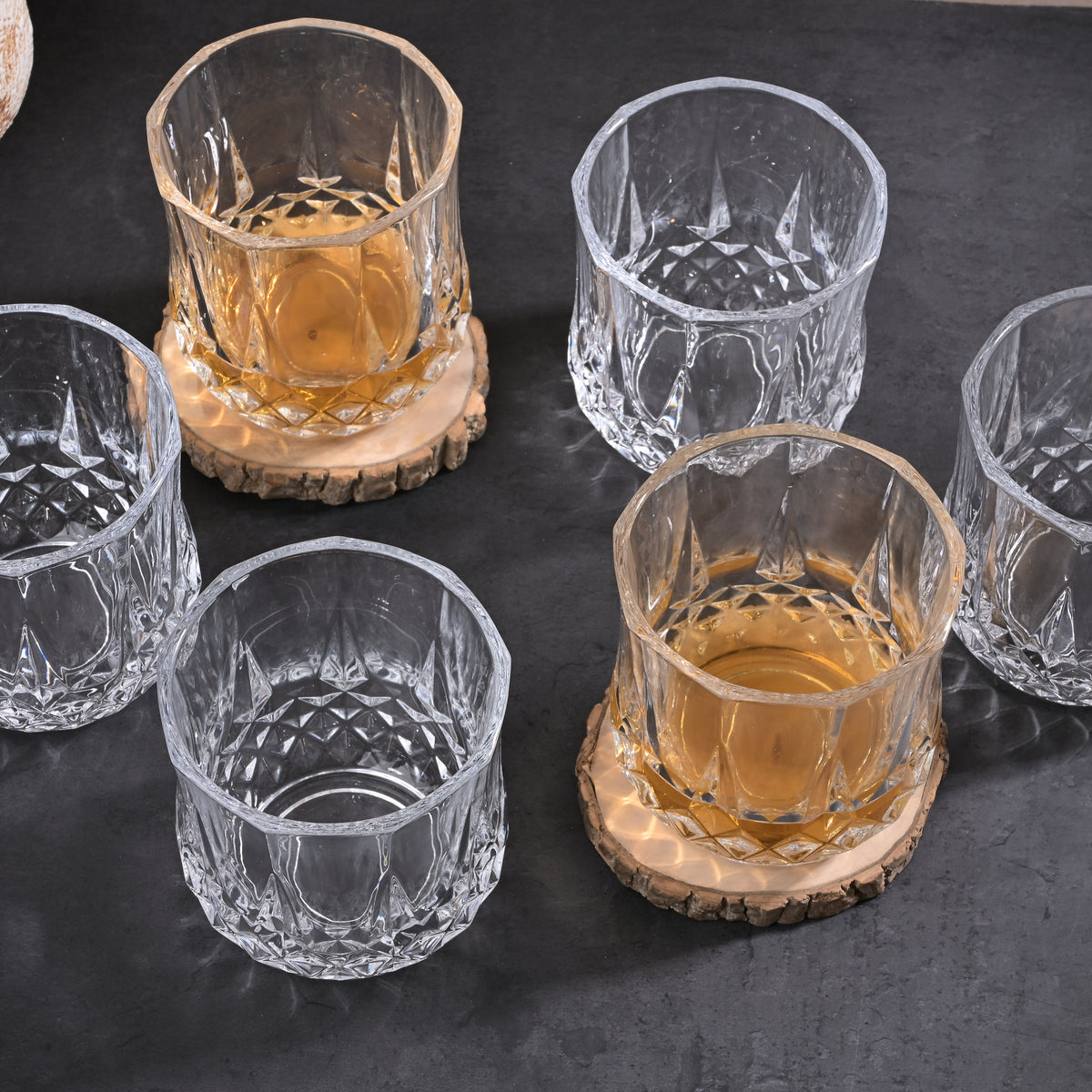 Premium clear drinking glasses set of 6 for everyday use