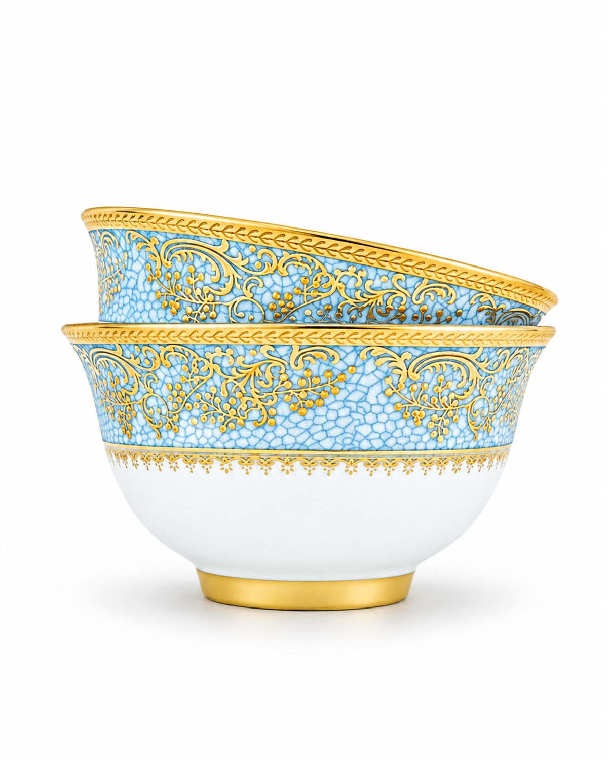 Riva Real Gold Dinnerware Set featuring beautifully designed plates and bowls