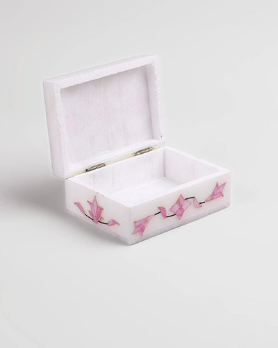 Decorative royal pink marble jewelry vault with intricate details