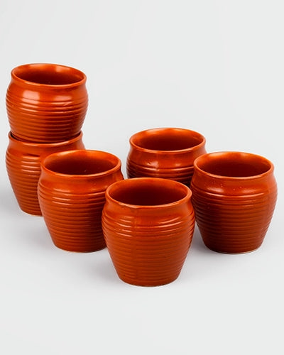 Handmade-style rustic ceramic kulhads