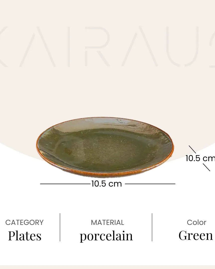 Rustic green plates for everyday dining