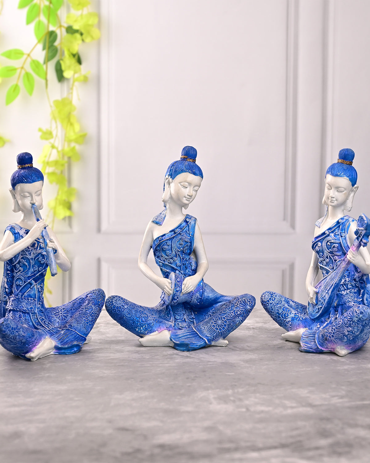 Serene Harmony Trio decorative figurine set for elegant home decor