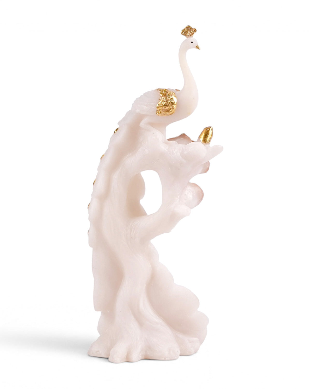Elegant Shwet soft white peacock figurine