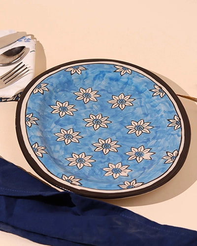 Sky Blossom hand-painted large ceramic platter