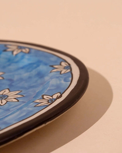 Handmade sky blossom serving platter for food