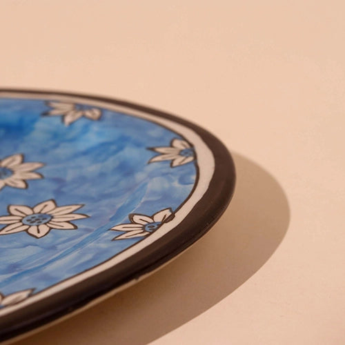 Handmade sky blossom serving platter for food