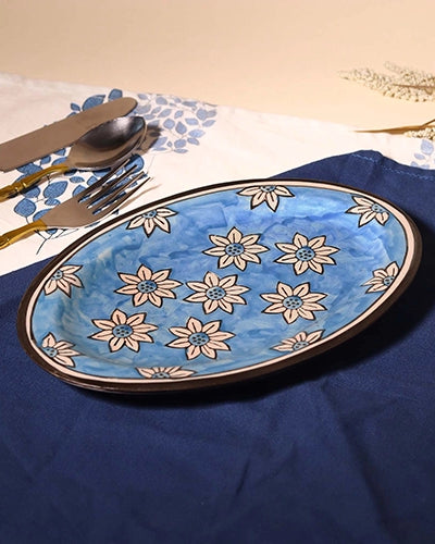Sky Blossom hand-painted small ceramic platter