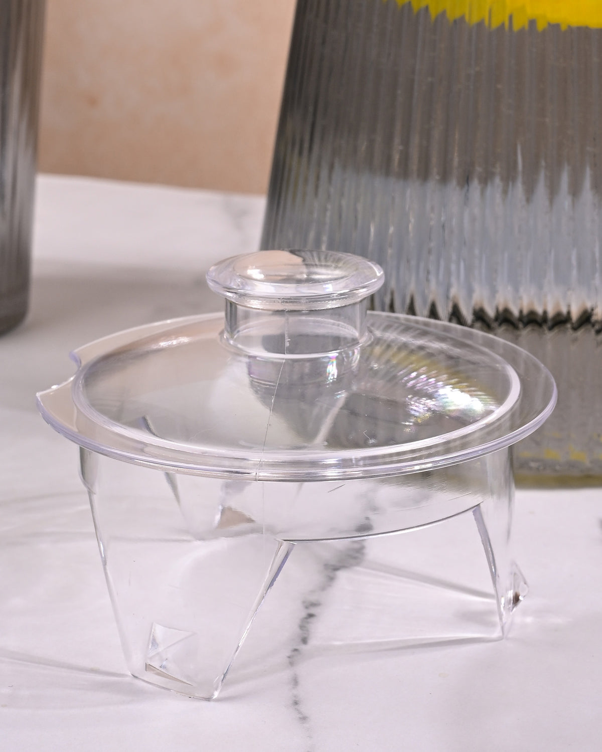 Sophisticated grey glass jug set for stylish home dining