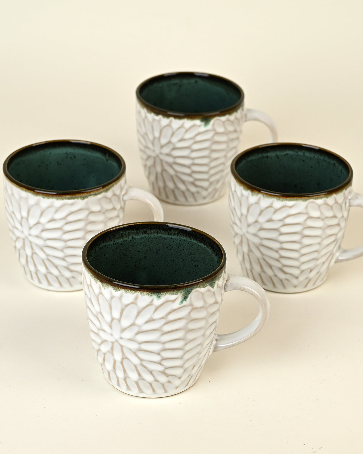 Off-white ceramic tea cups