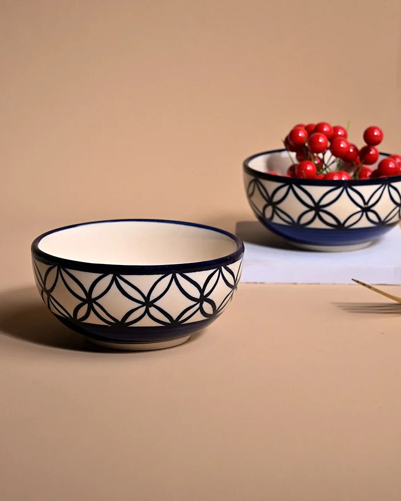 Decorative ceramic bowls for serving
