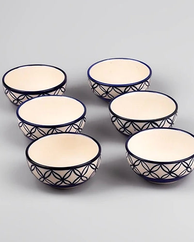 Contemporary ceramic bowl set for dining