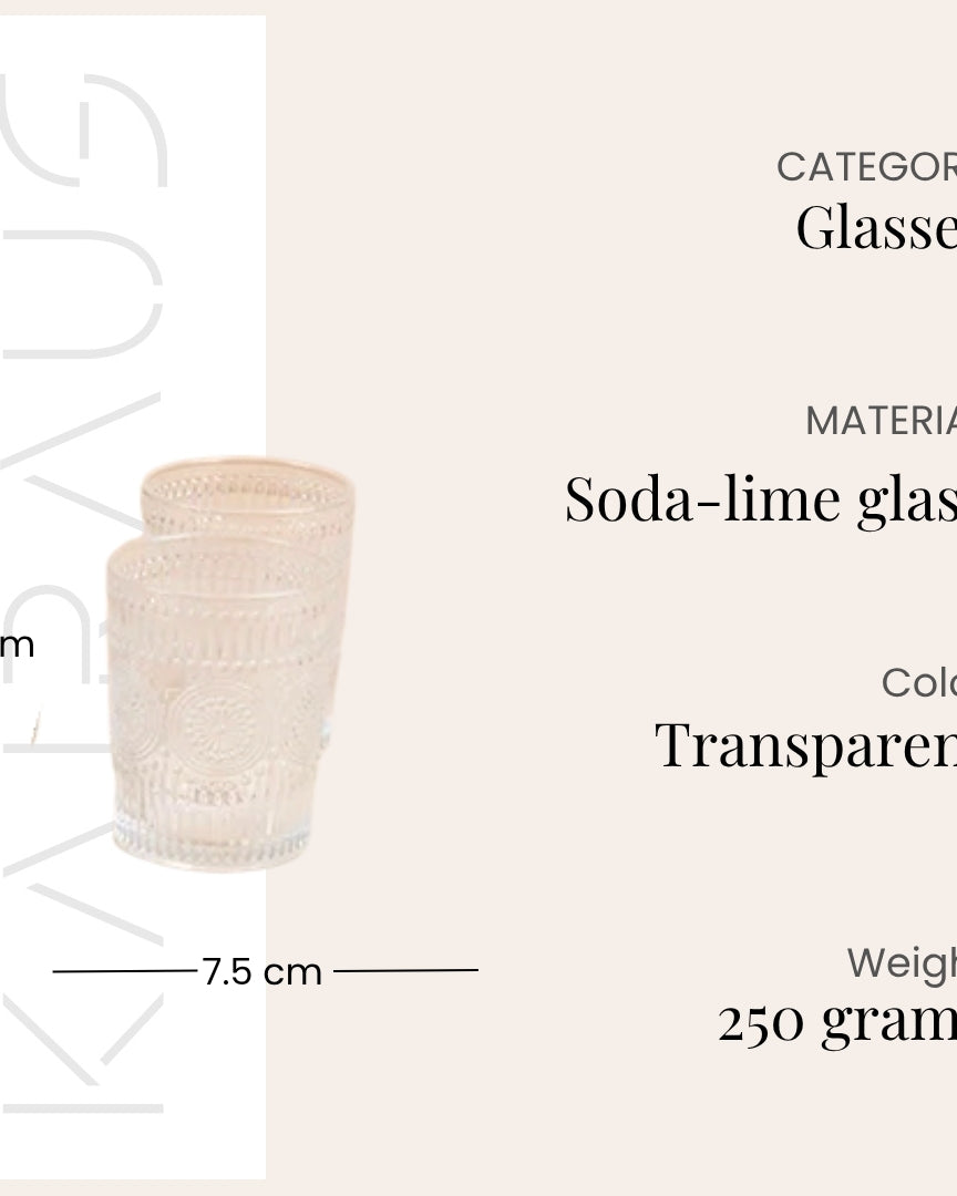 Sunflower Embossed Drinking Glasses