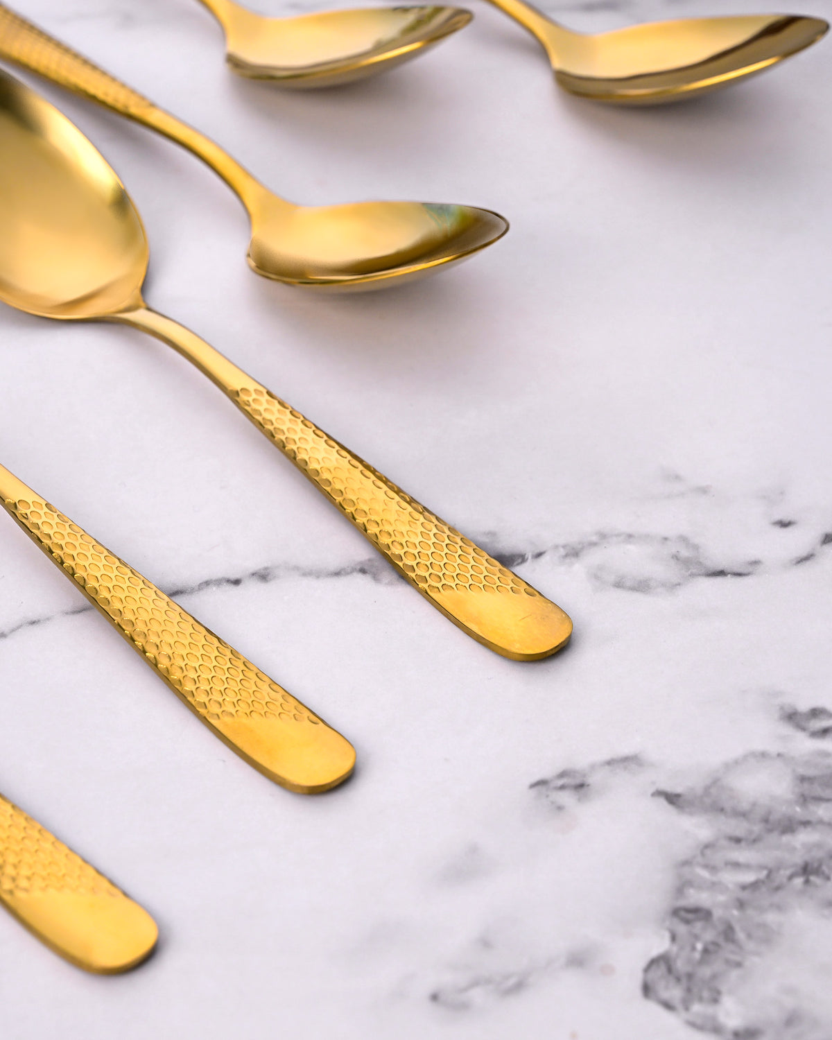 Elegant Gold Tea Spoons Set of 6 for Everyday Use