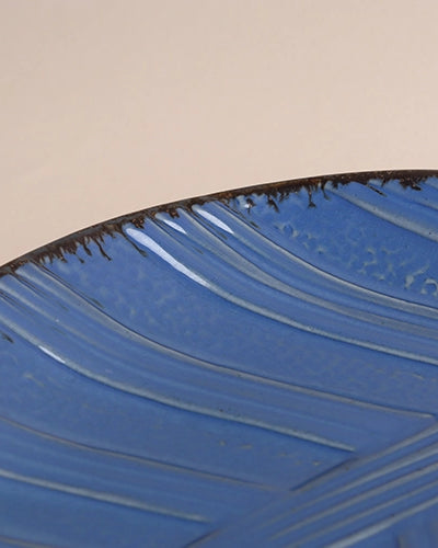 Teal platter for serving food and appetizers