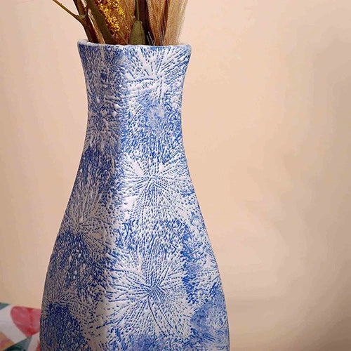 Decorative blue vase for living room and tabletop styling