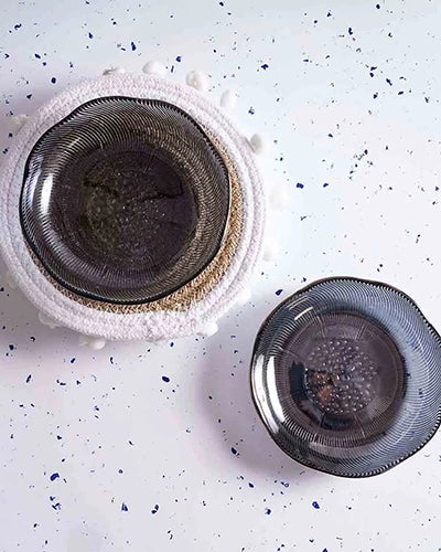 Decorative glass bowls set of 2