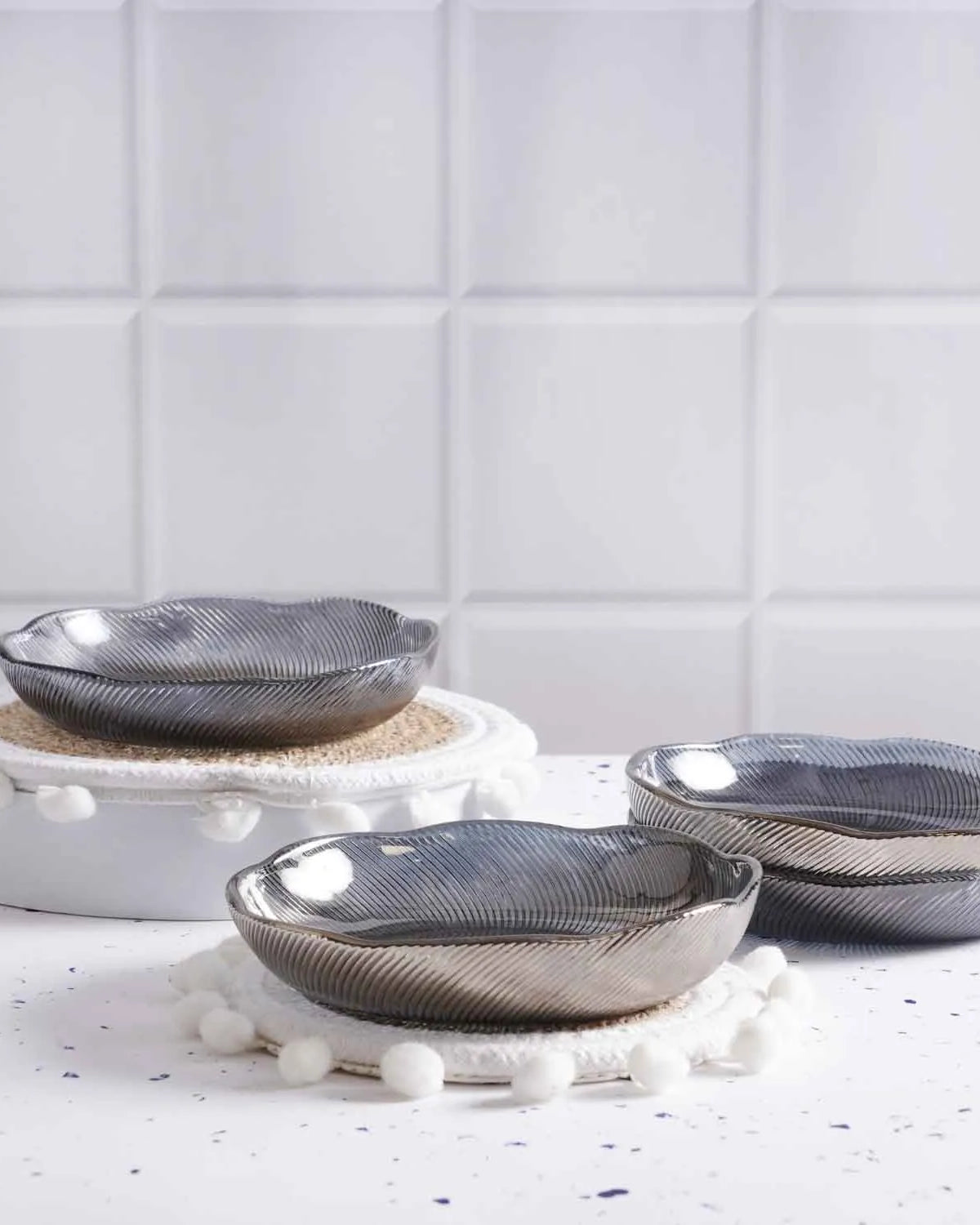 Glass bowls for snacks and desserts