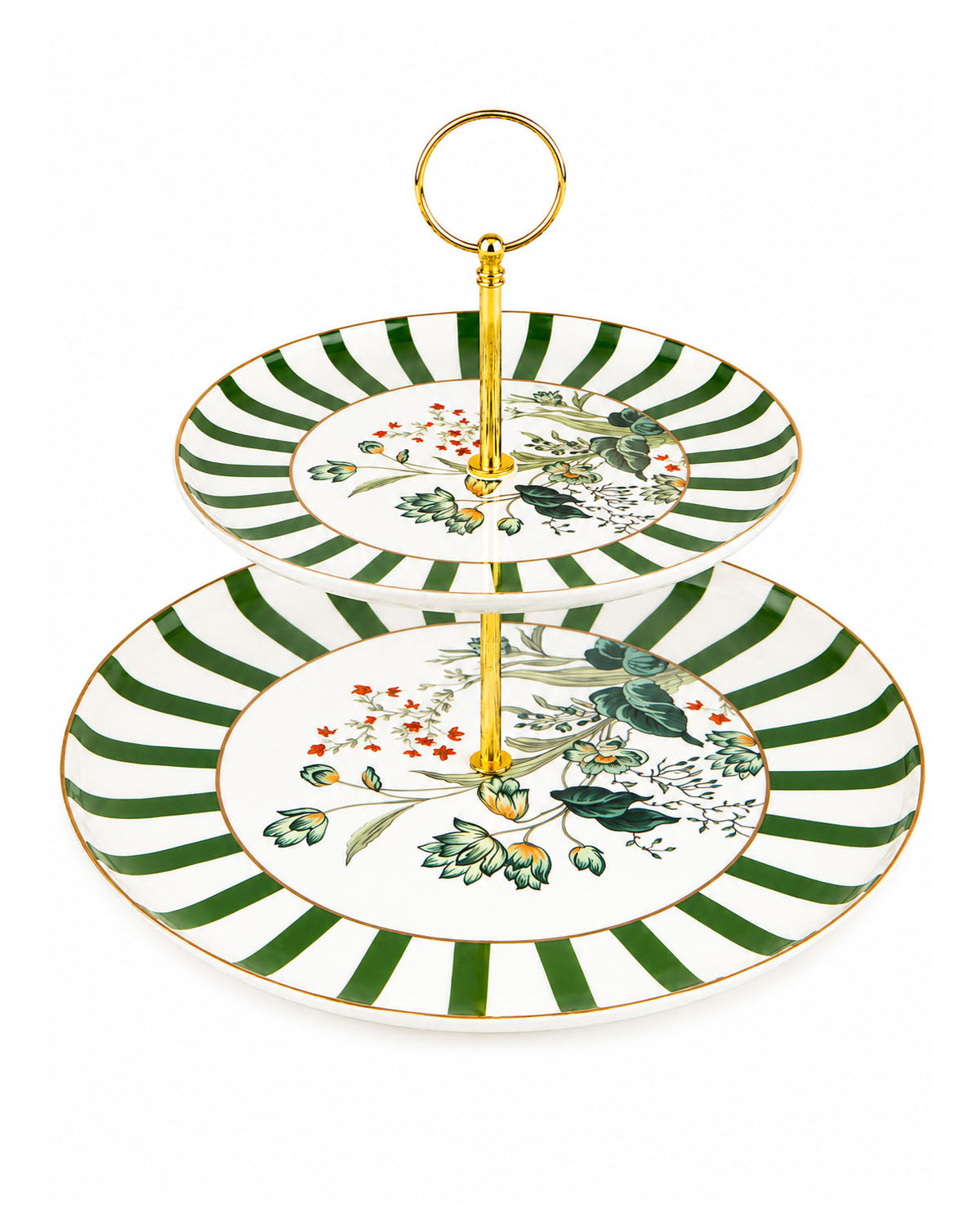 The Golden France real gold 2-tier serving stand