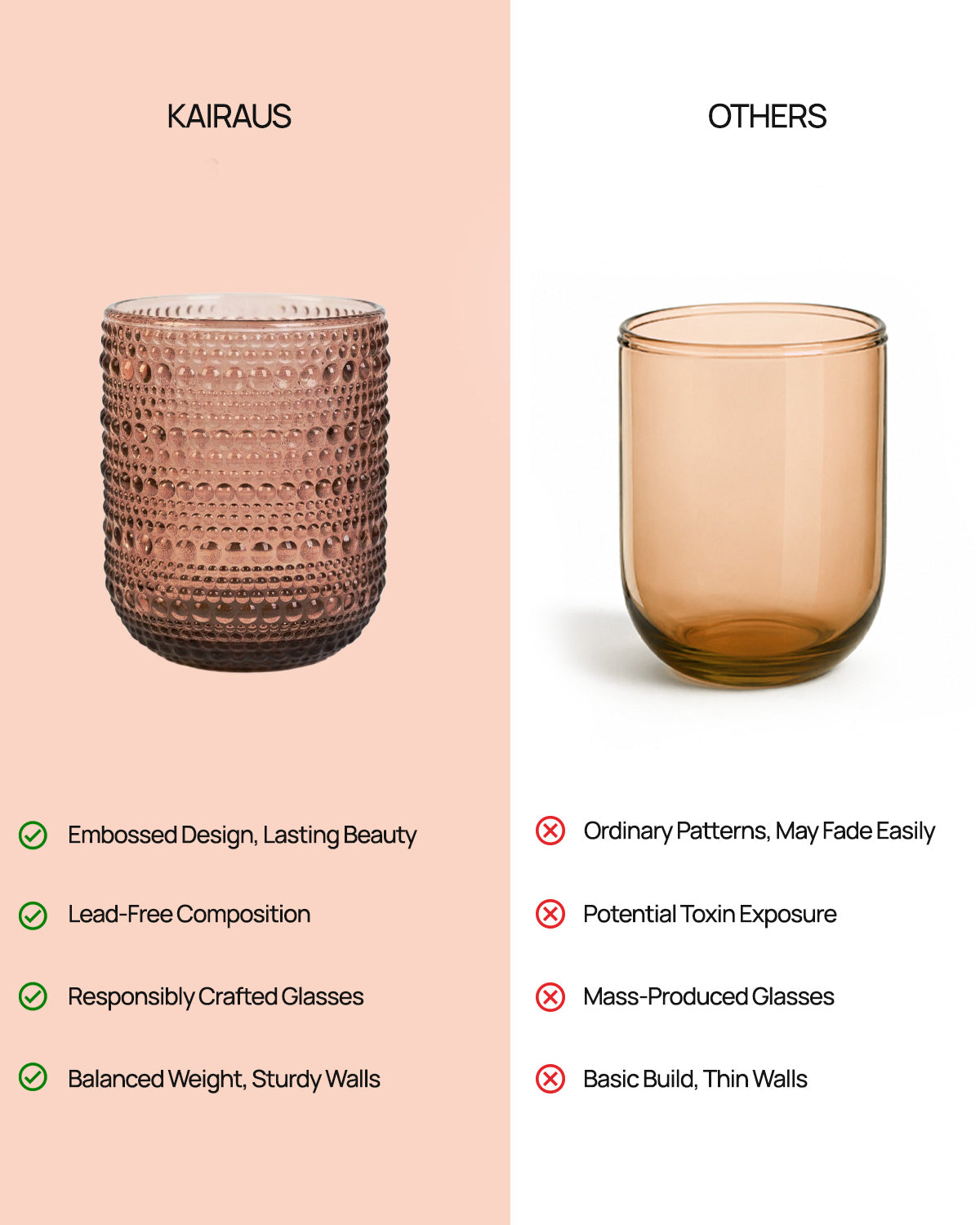 Two The Mist drinking glasses with an elegant design
