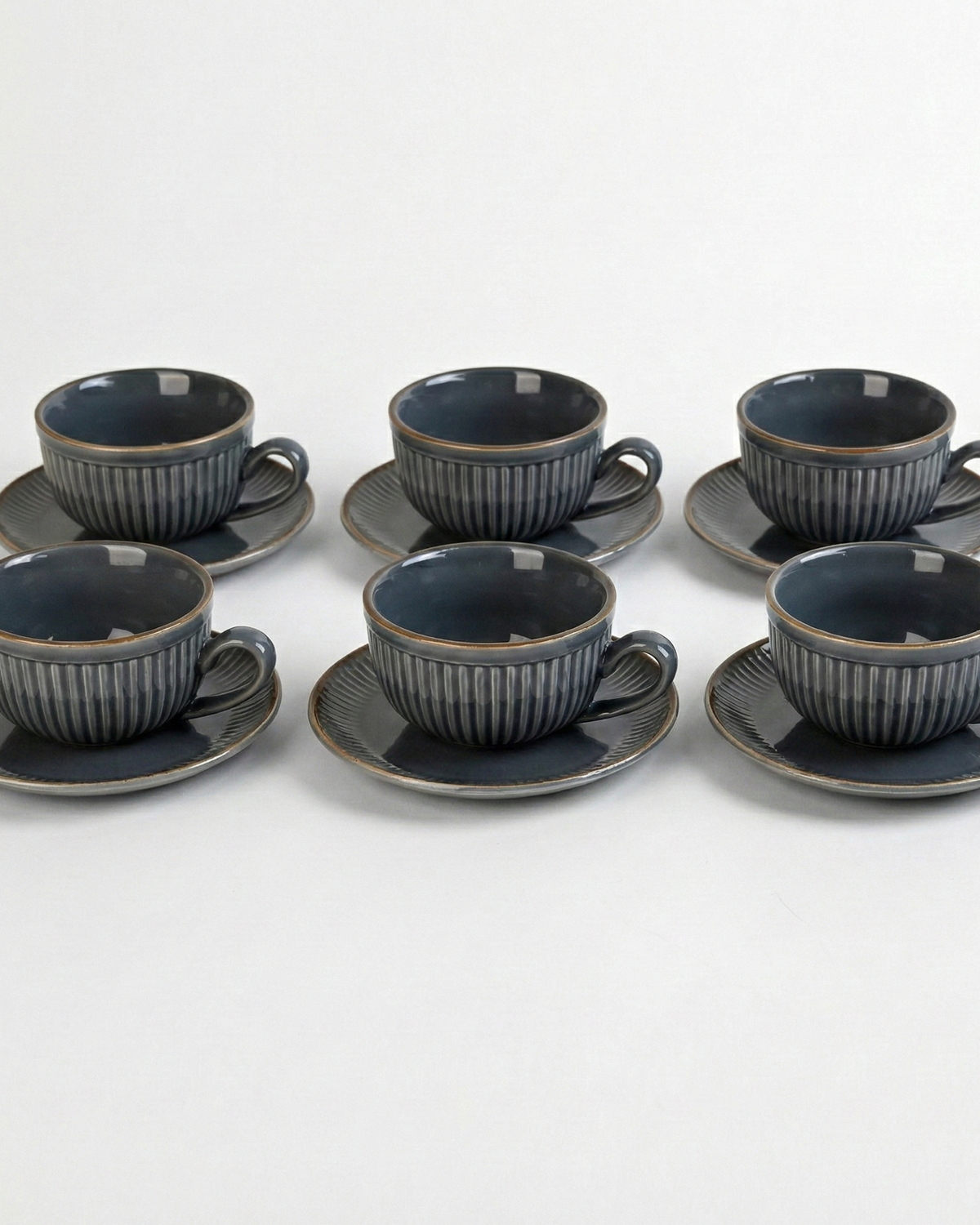 Set of 6 new bone china tea cups