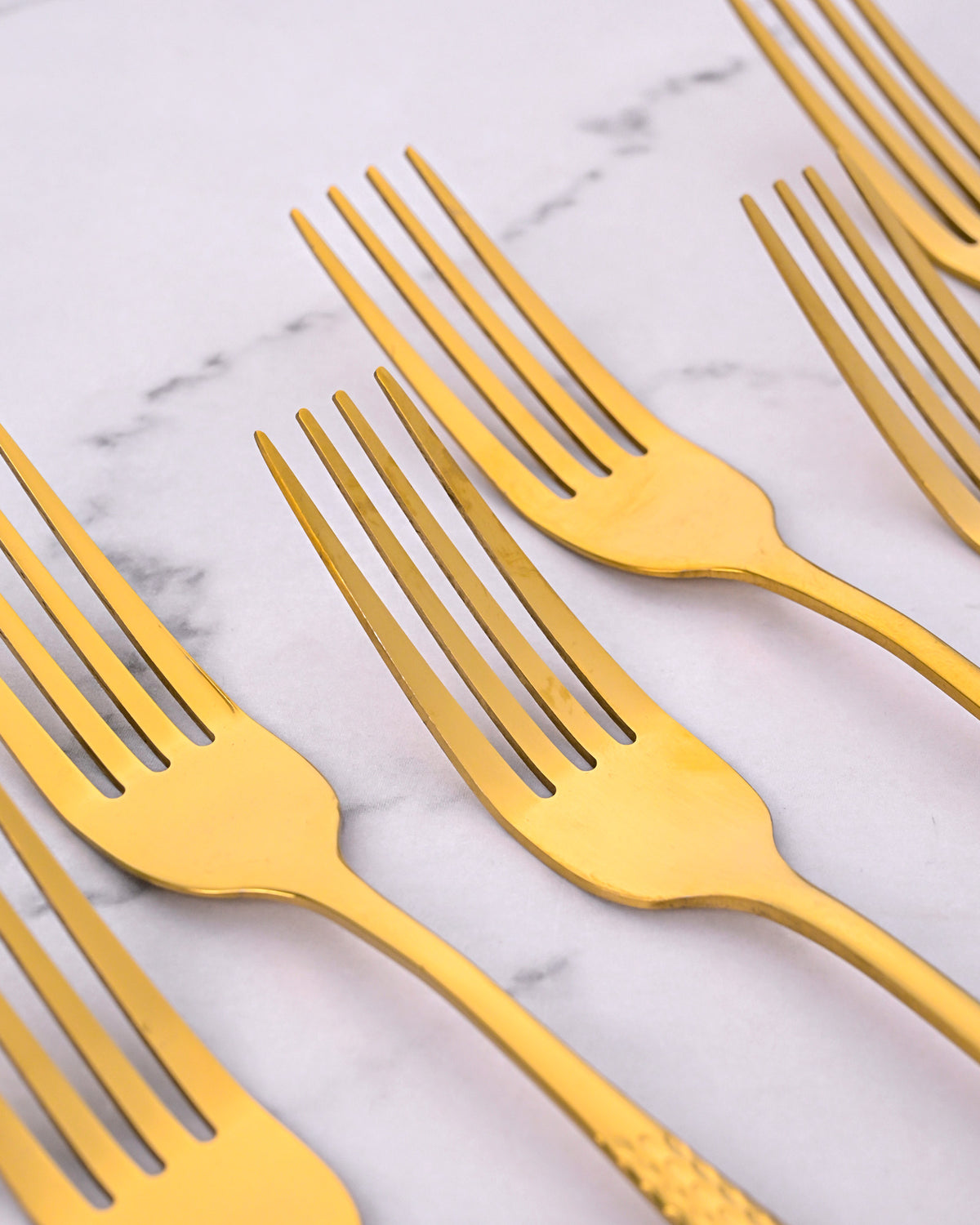 Elegant Golden Steel Forks for Everyday Dining and Entertaining