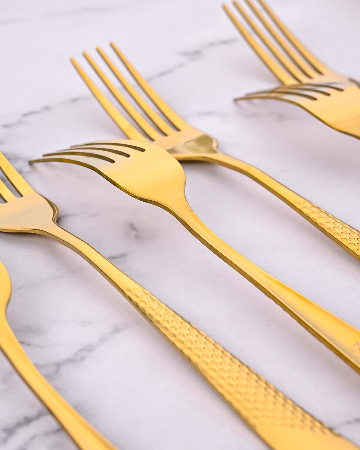 Luxury Stainless Steel Golden Forks Set of 6 for Modern Table Settings