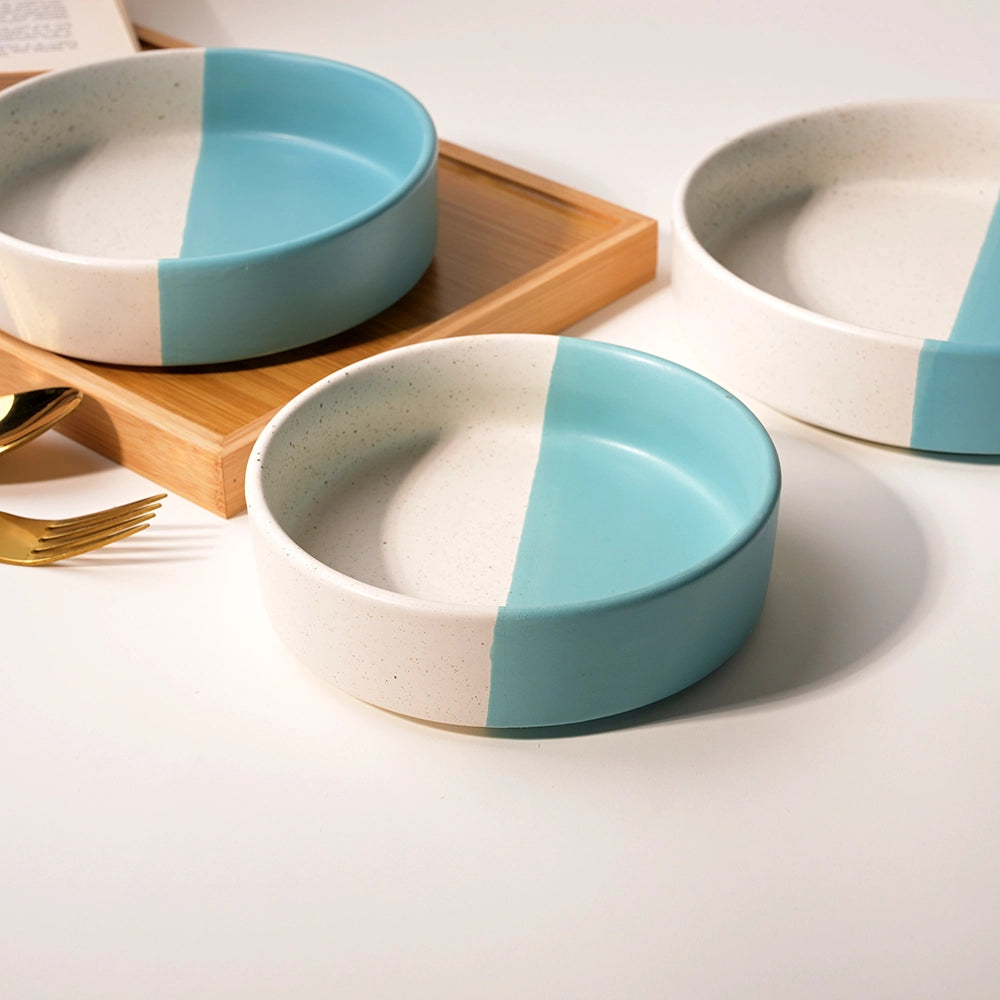 Turquoise Delight serving bowls three-piece set