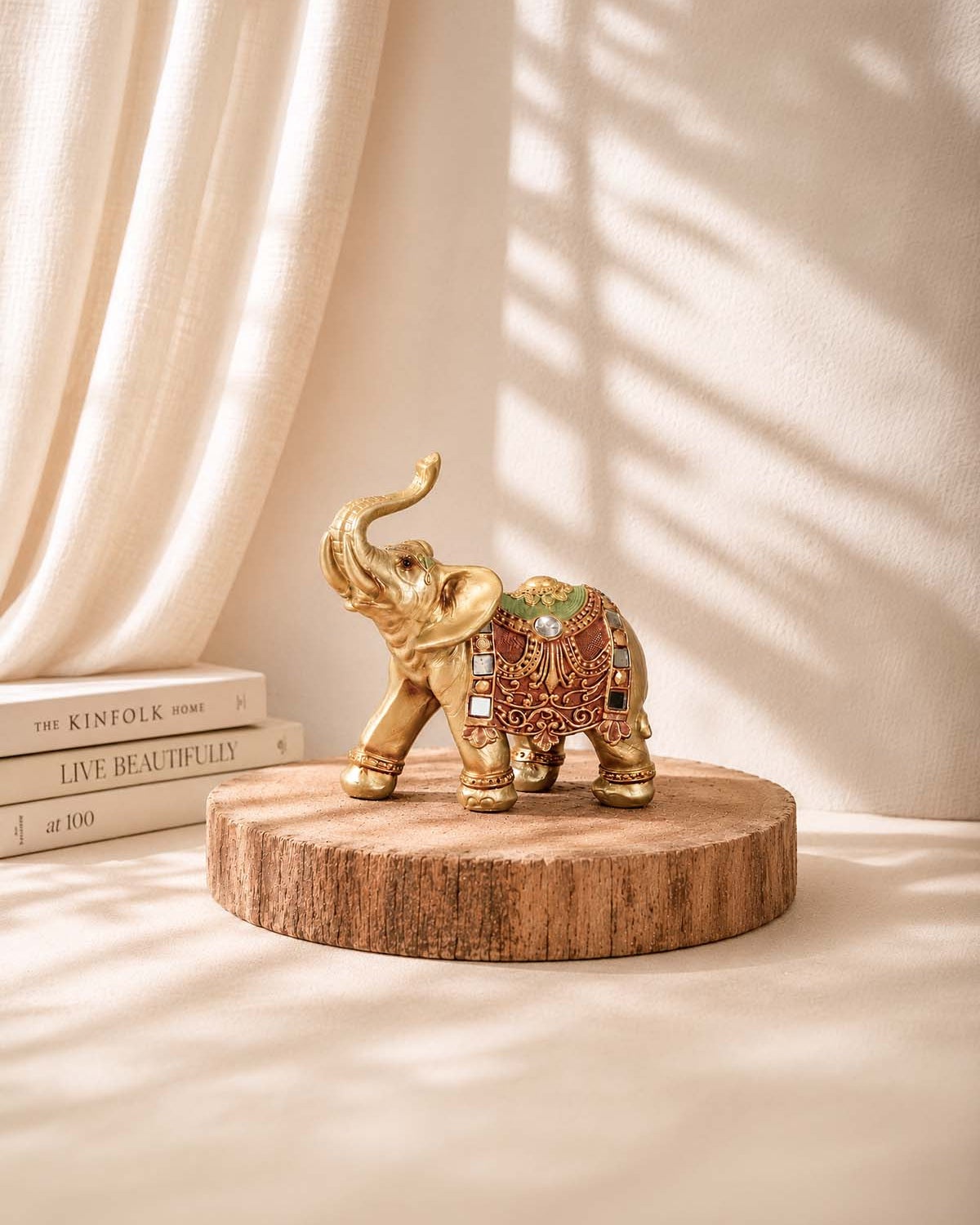 Vaibhav Golden Elephant Figurine