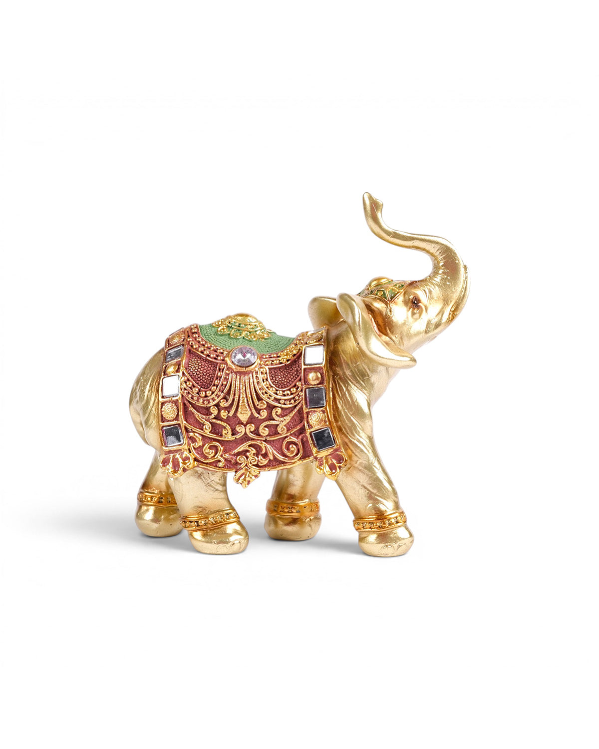 Vaibhav elephant figurine with a rich golden finish