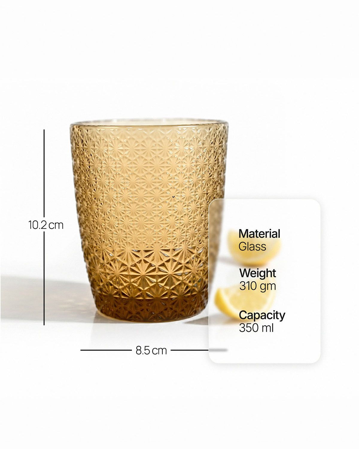 Valley six-piece floral glassware set