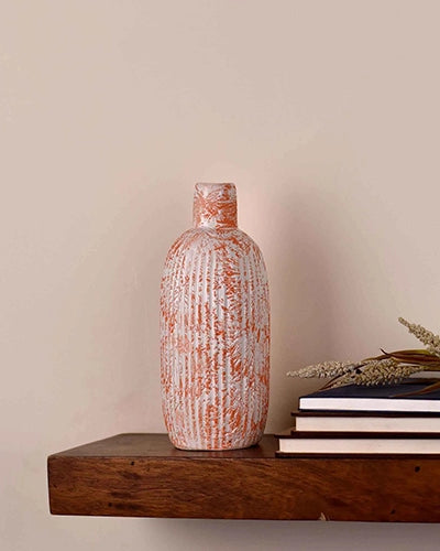 Coral and white motif vase for stylish interiors