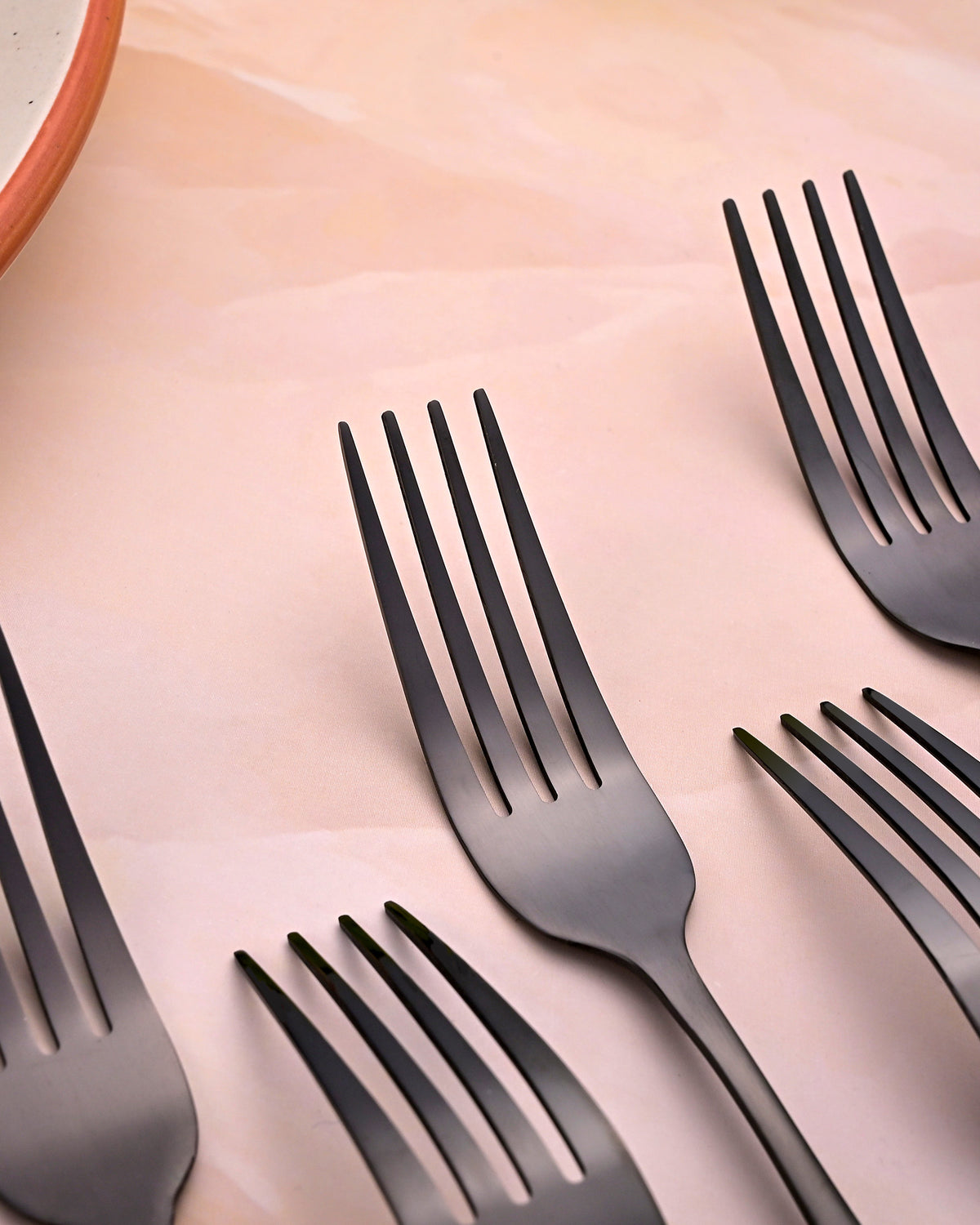 Elegant Black Mini Forks for Serving Desserts and Appetizers