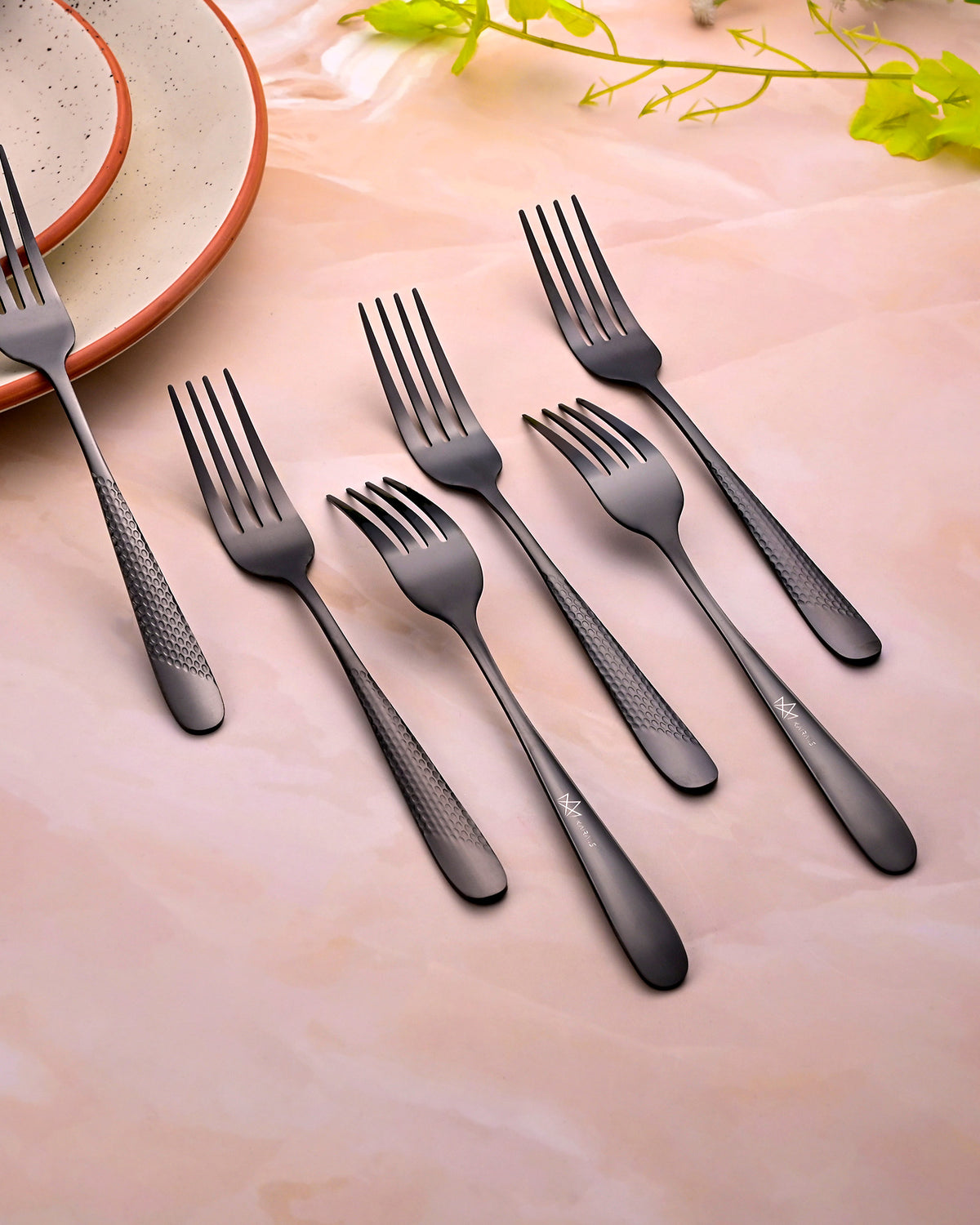 Velvet Black Tiny Forks with a Smooth and Refined Finish