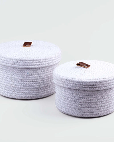 Handwoven jute storage basket for everyday organization