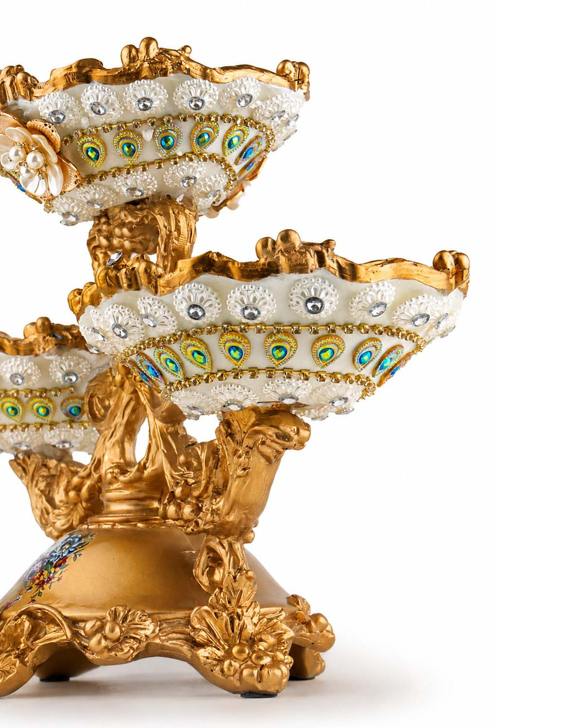 Elegant Victorian Two-Tier Fruit Basket for dining table decor