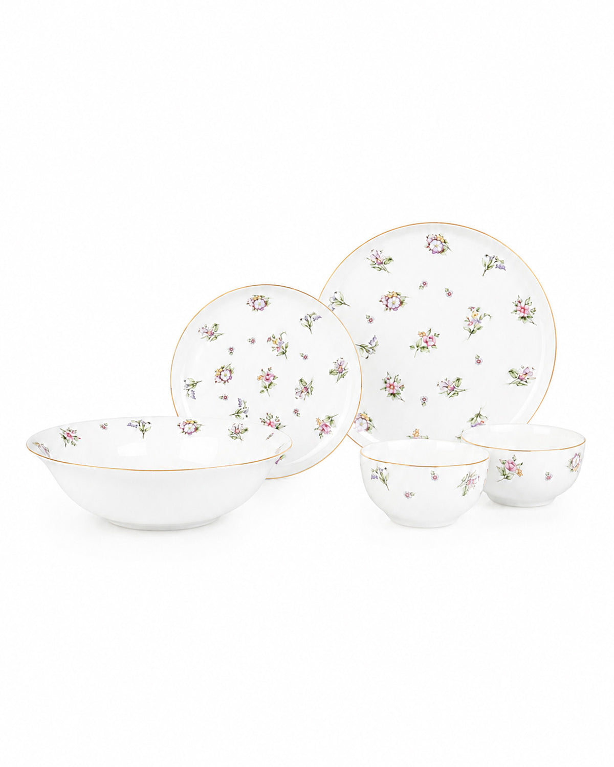 Victorian Ode 24K pure gold detailing porcelain dinner set 27 pcs