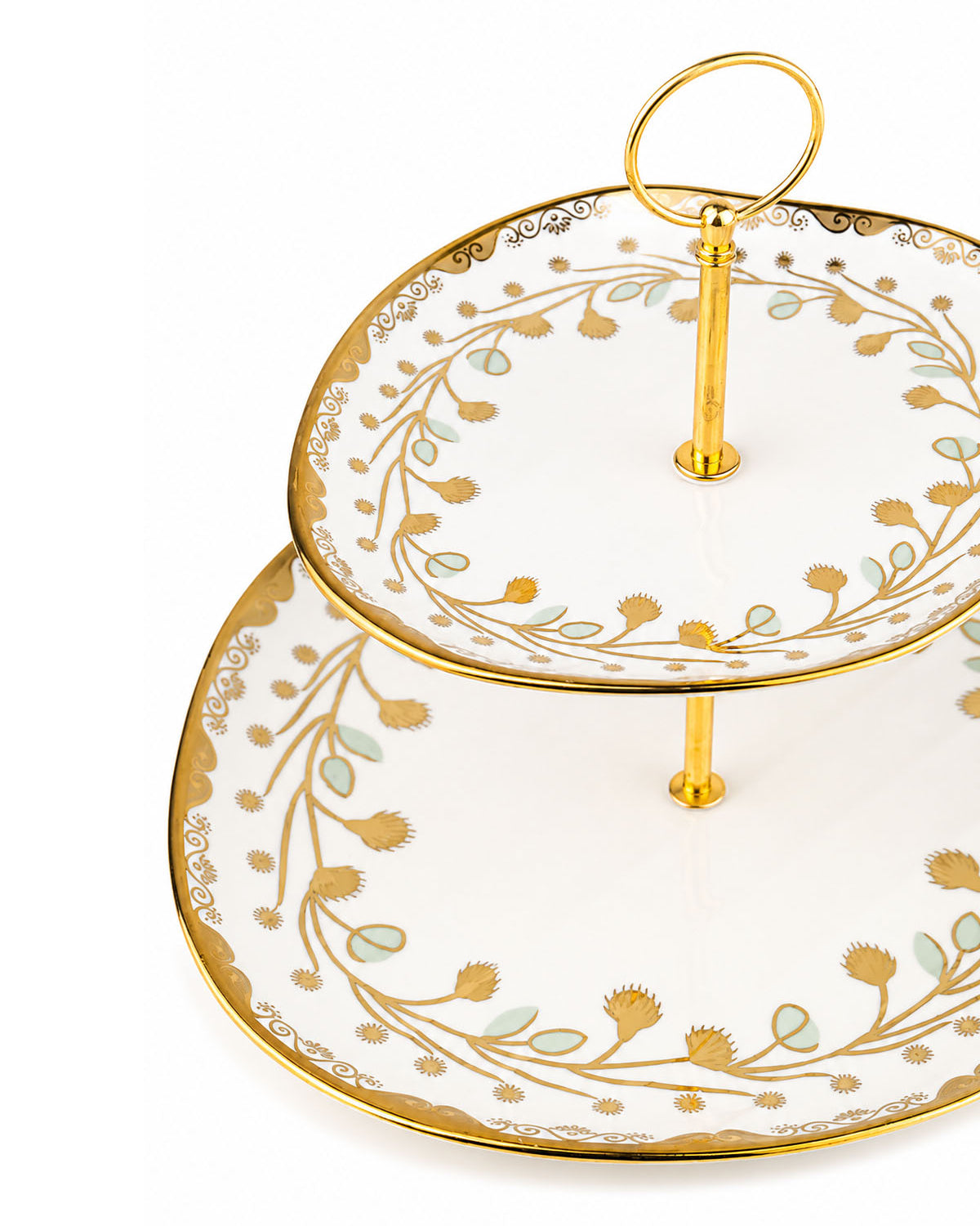 Vine & Gold luxury gold serving stand for dining
