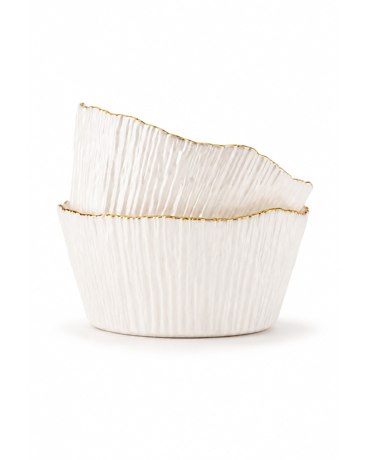 Luxury gold bowl and tray