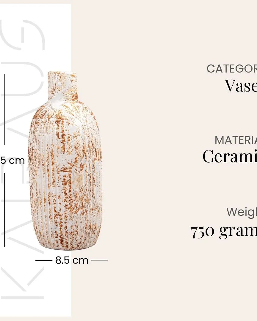 White patterned vase for stylish home decor