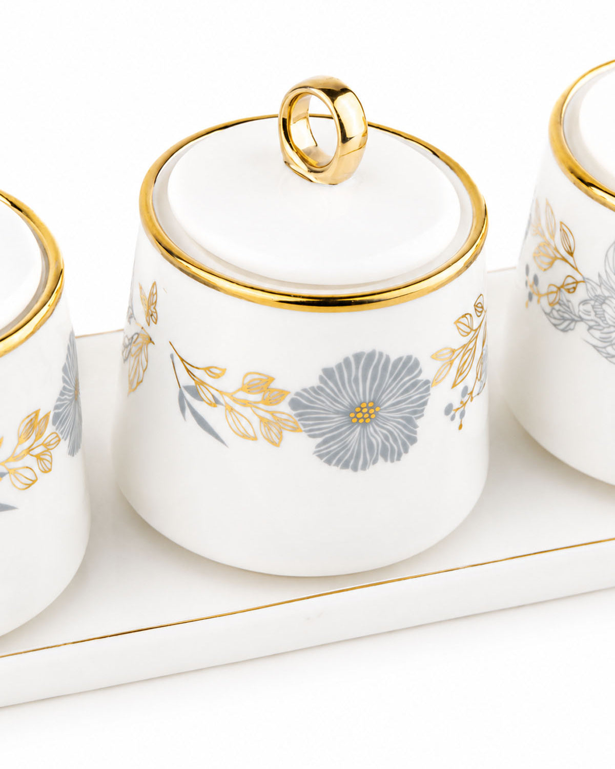 Willow gold table condiment set