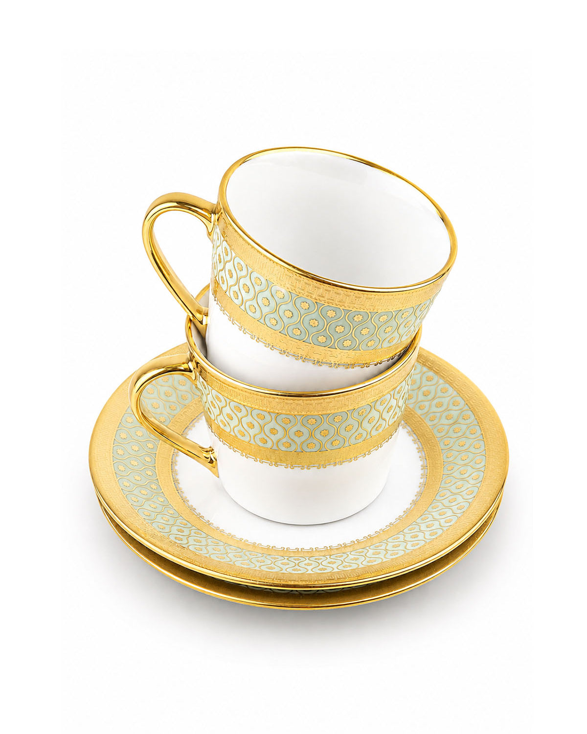 Luxury Zari tea cups with real gold finish for elegant dining
