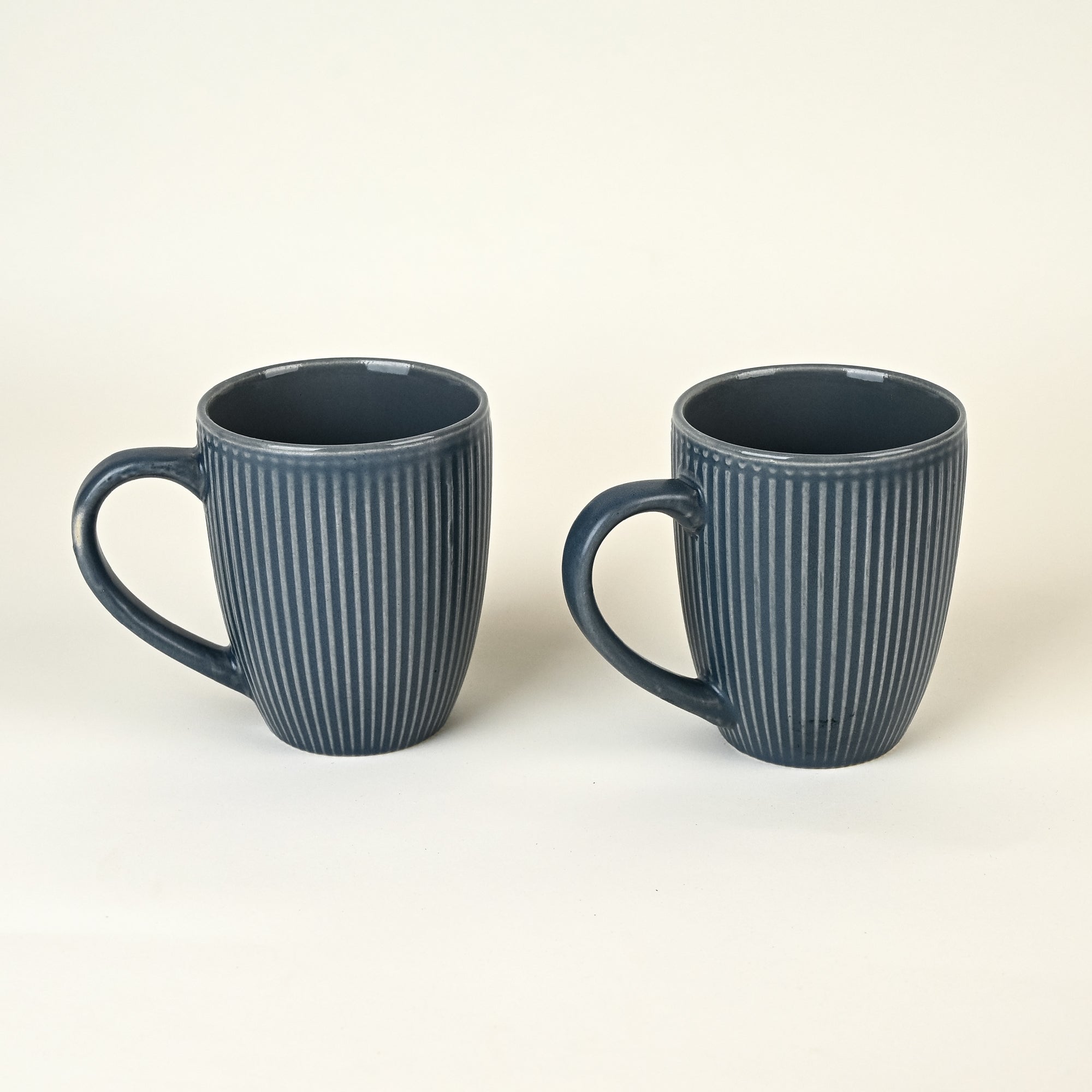 Aegean Blue Ceramic Coffee Mug Set of 2