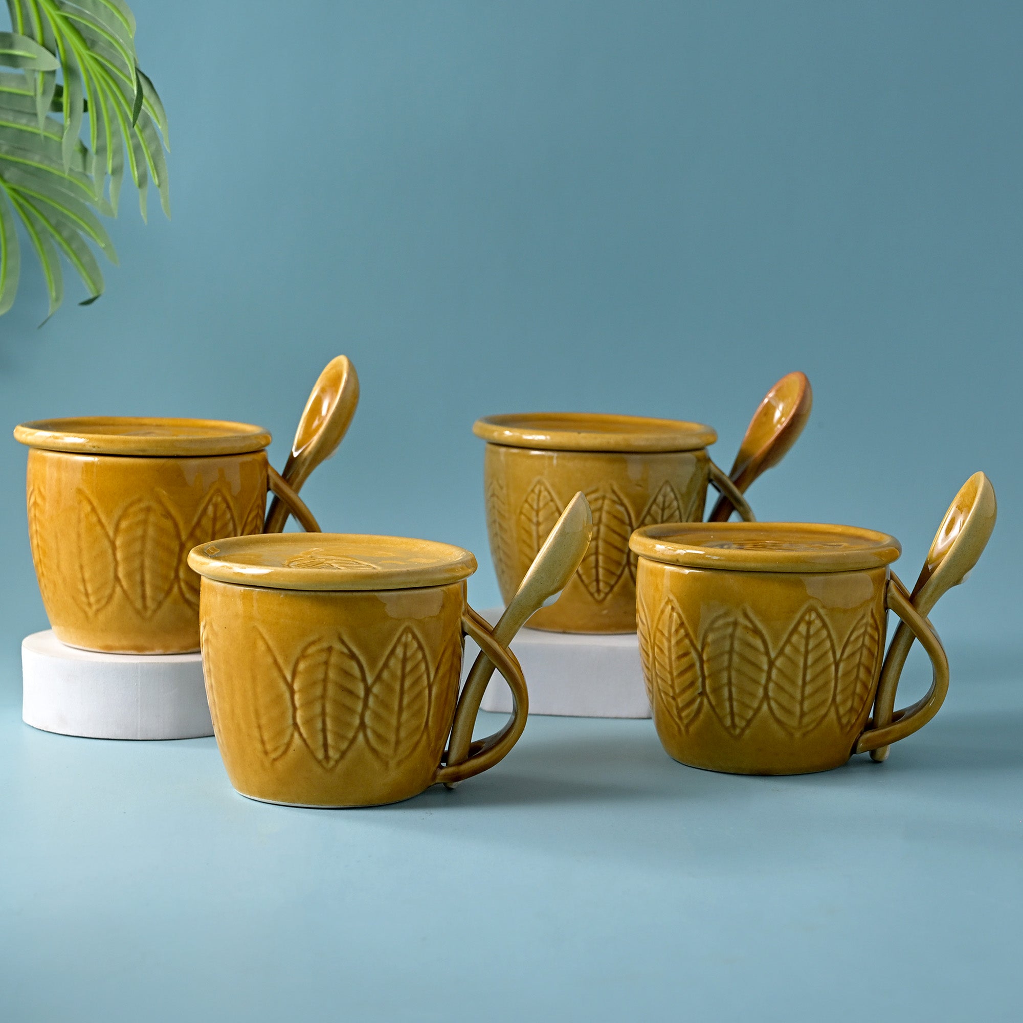 Beige Soup Mug Set of 4