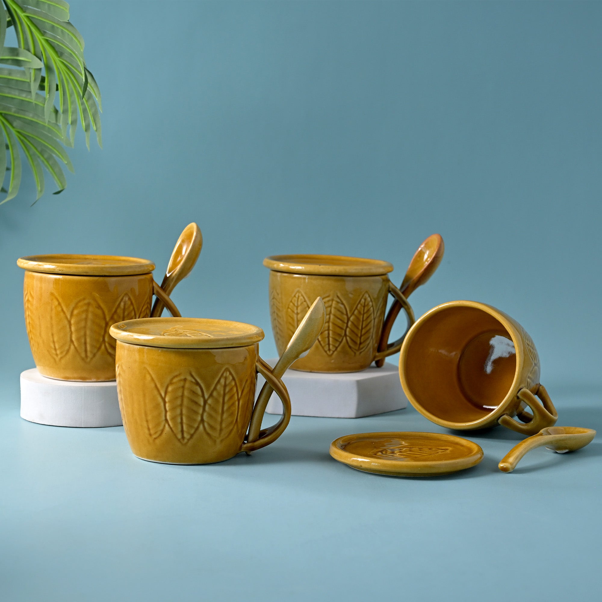 Beige Soup Mug Set of 4