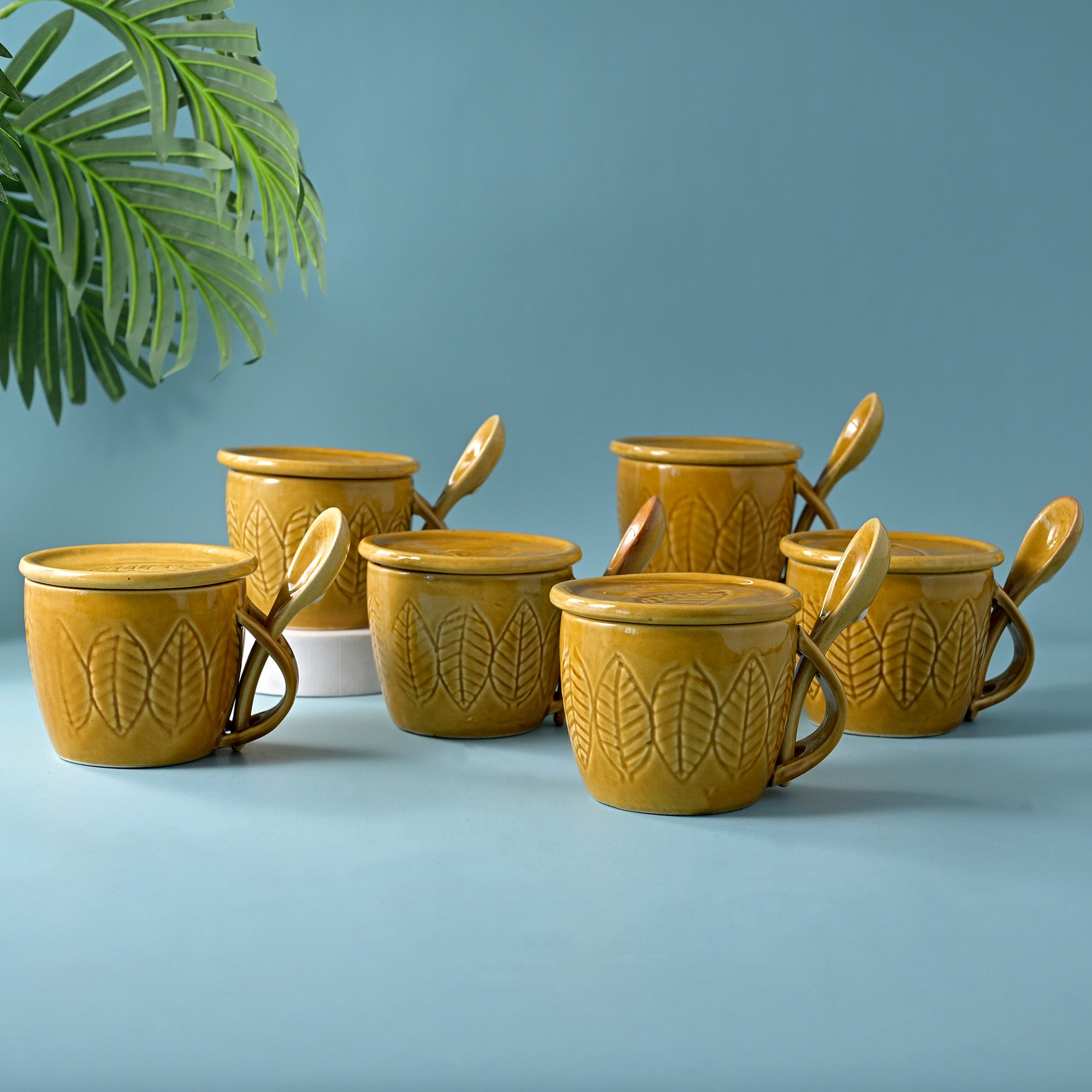 Beige Soup Mug Set of 6